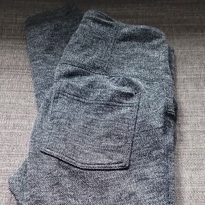 Athleta Charcoal Knit Pants 7/8 Leggings With Pockets